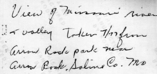 The writing on the back of the photo