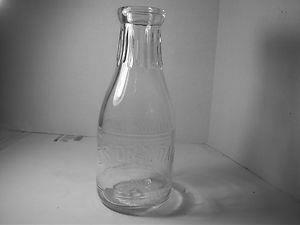 Glass milk bottle
